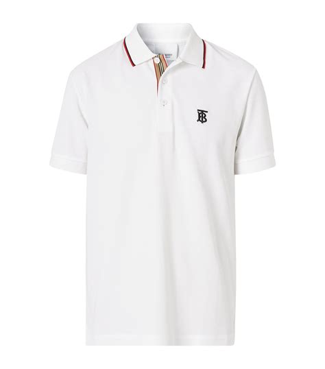 Burberry white polo shirt men's